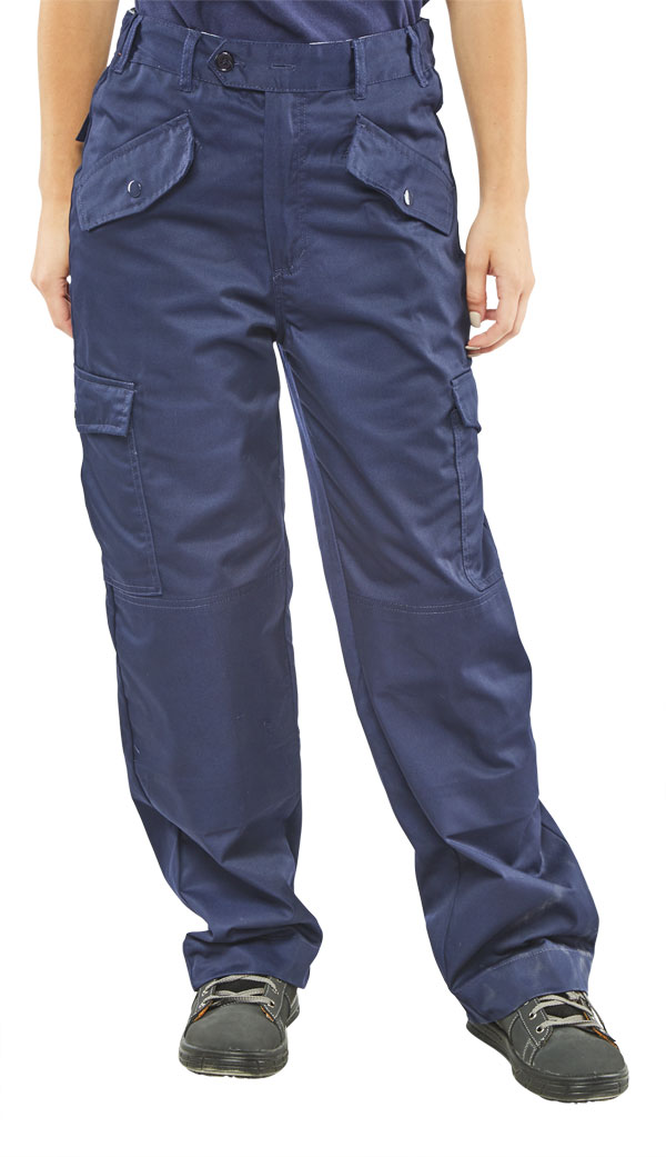 Beeswift Ladies Polycotton Trousers Navy Blue Beeswift Ladies Polycotton Trousers Navy Blue