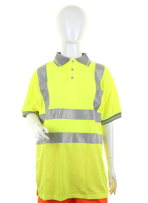 Beeswift Ladies Hi-Vis Short Sleeve Polo Shirt Saturn Yellow Beeswift Ladies Hi-Vis Short Sleeve Polo Shirt Saturn Yellow