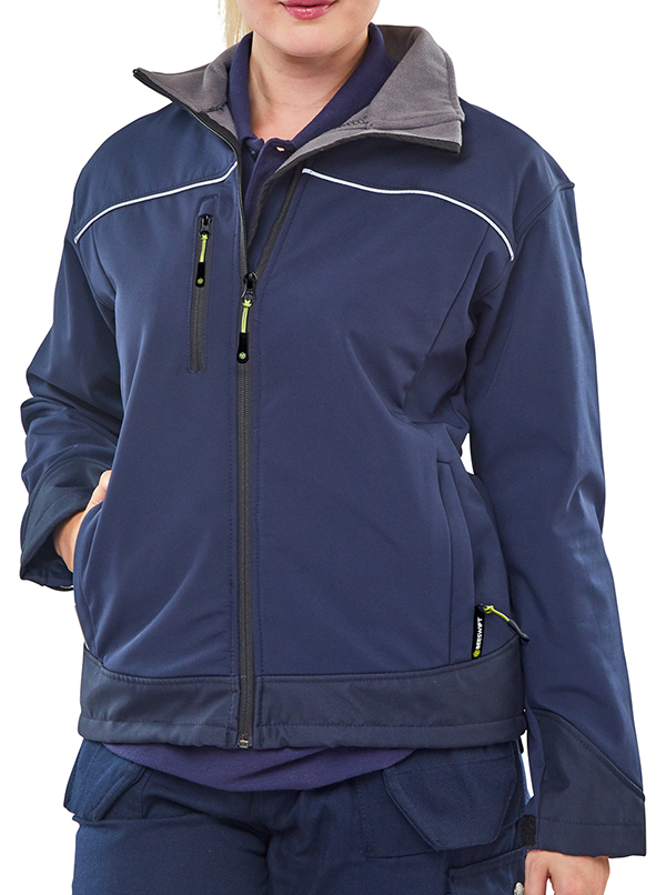 Beeswift Ladies Soft Shell Jacket Navy Blue Beeswift Ladies Soft Shell Jacket Navy Blue