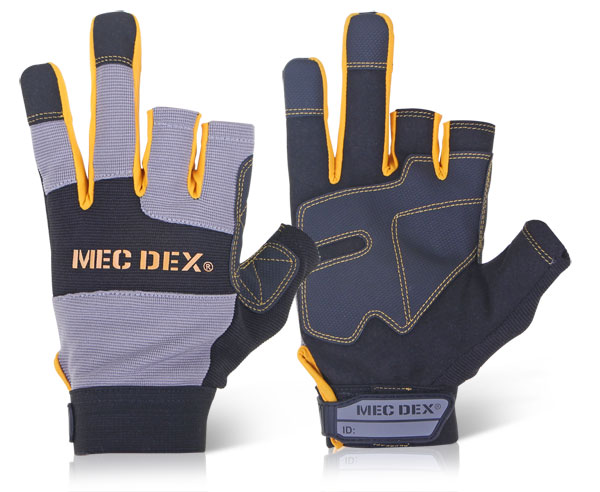 Mecdex Work Passion Tool Mechanics Gloves Grey / Gold