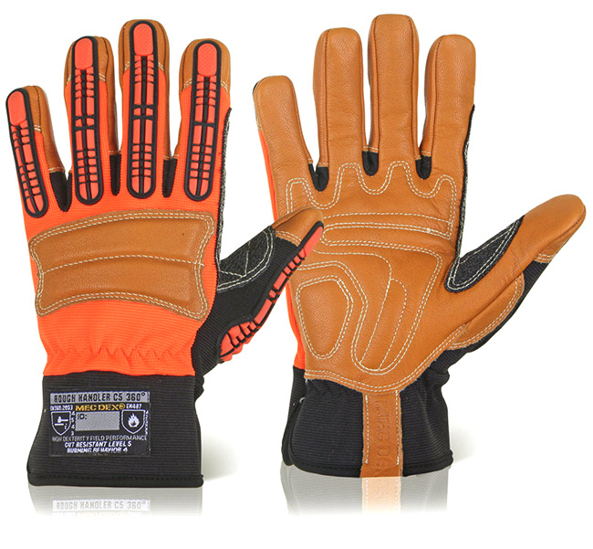Mecdex Rough Handler C5 360 Mechanics Gloves Orange