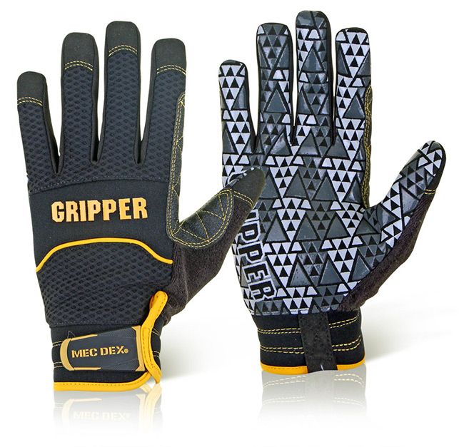 Mecdex Rough Gripper Mechanics Gloves Black