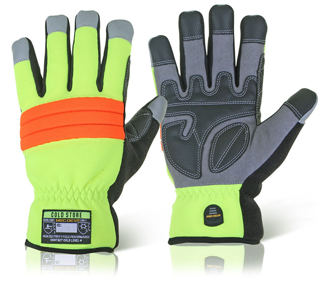 Mecdex Cold Store Mechanics Gloves Saturn Yellow