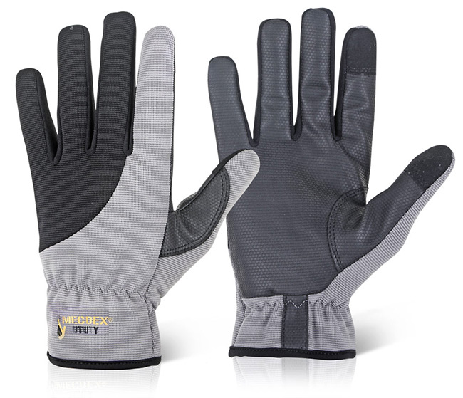 Mecdex Touch Utility Mechanics Gloves Black/Grey