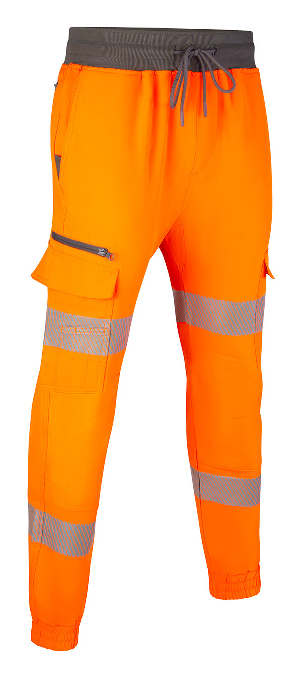 Mens Hi-Vis Work Joggers Orange