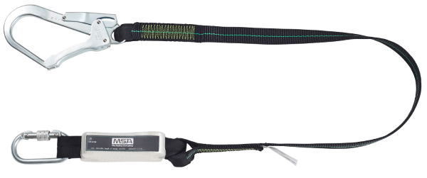 Msa 1.5M Energy Absorbing Webbing Lanyard Chrome