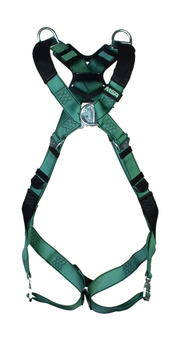 Msa Xs V-Form Back/Chest/Shoulder D-Ring Bayonet Harness Green
