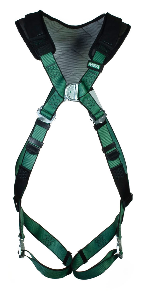 Msa Xs V-Form Back/Chest D-Ring Bayonet Harness Green