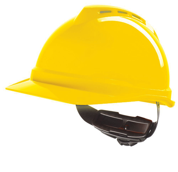Msa V-Gard 500 Vented Safety Helmet Yellow Msa V-Gard 500 Vented Safety Helmet Yellow