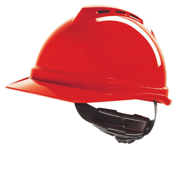 Msa V-Gard 500 Vented Safety Helmet Red Msa V-Gard 500 Vented Safety Helmet Red
