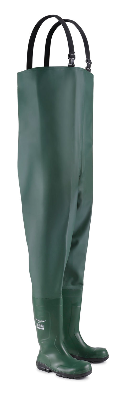 Dunlop Work-It Full Safety Chest Wader Green Dunlop Work-It Full Safety Chest Wader Green