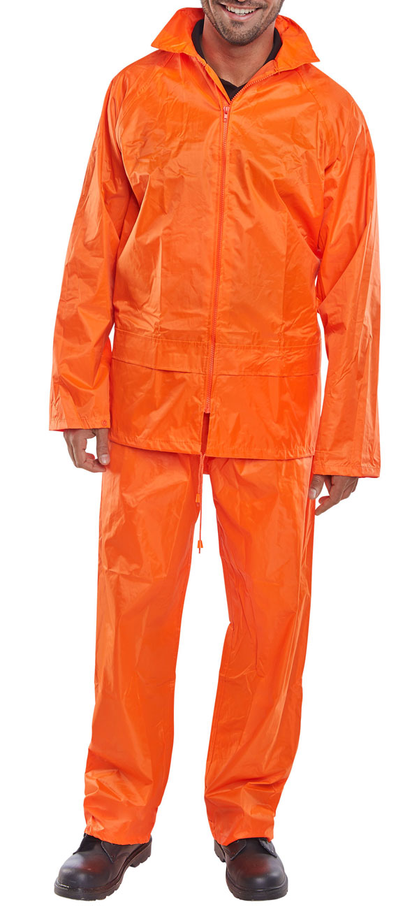 Beeswift Nylon Weatherproof Suit Orange Beeswift Nylon Weatherproof Suit Orange