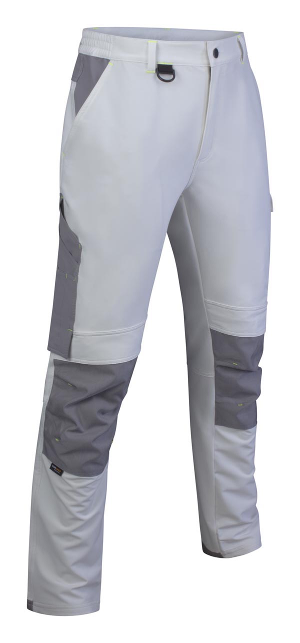 Beeswift Flex Workwear Trousers White/Grey