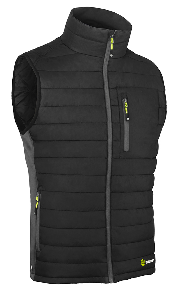 Beeswift Flex Workwear Padded Bodywarmer Black/Grey Beeswift Flex Workwear Padded Bodywarmer Black/Grey
