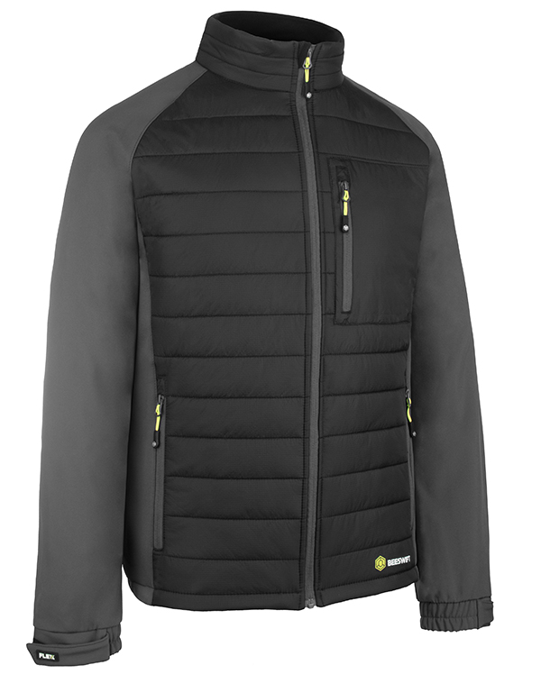 Beeswift Flex Workwear Padded Jacket Black/Grey Beeswift Flex Workwear Padded Jacket Black/Grey