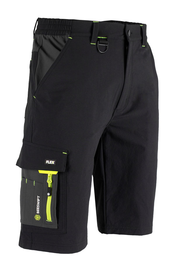 Beeswift Flex Workwear Shorts Black/Grey Beeswift Flex Workwear Shorts Black/Grey