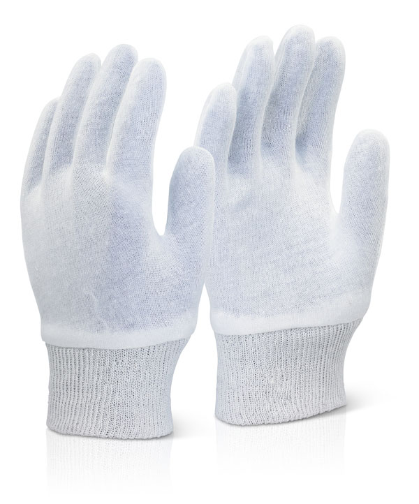 Beeswift Stockinette Super Knitwrist Gloves White Beeswift Stockinette Super Knitwrist Gloves White