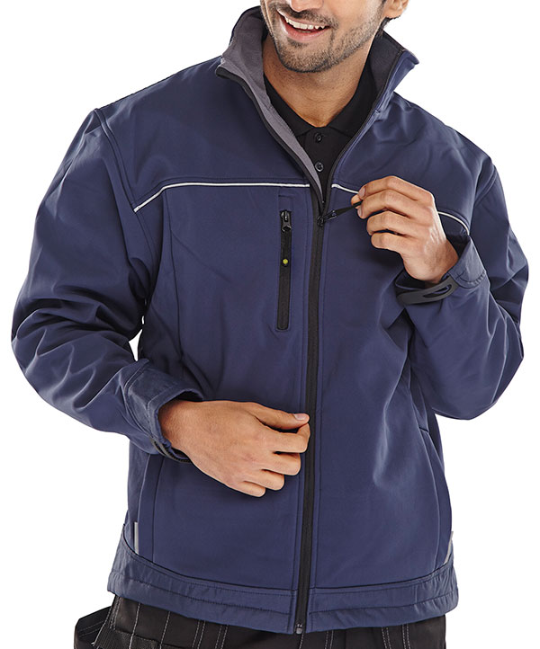 Beeswift Soft Shell Jacket Navy Blue Beeswift Soft Shell Jacket Navy Blue