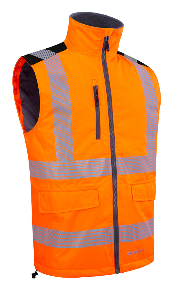Mens Two-Tone Bodywarmer Orange / Black