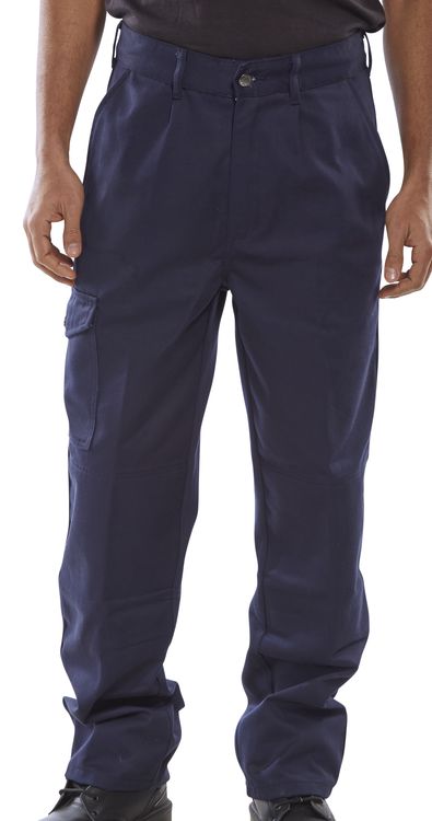 Beeswift Heavyweight Drivers Trousers Navy Blue