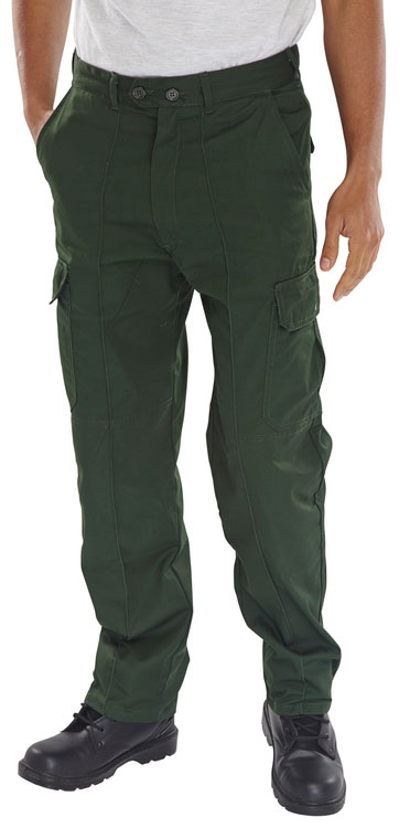 Beeswift Super Drivers Trousers Bottle Green