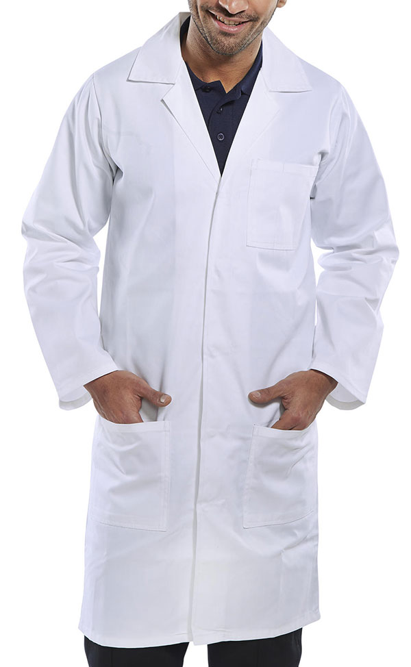 Beeswift Poly Cotton Warehouse Coat White