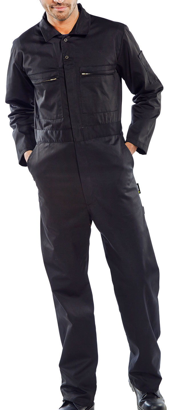 Beeswift Heavyweight Boilersuit Black