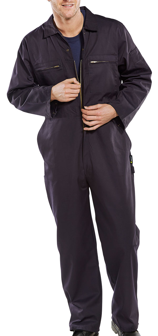 Beeswift Heavyweight Boilersuit Navy Blue