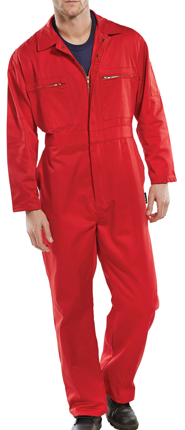 Beeswift Heavyweight Boilersuit Red