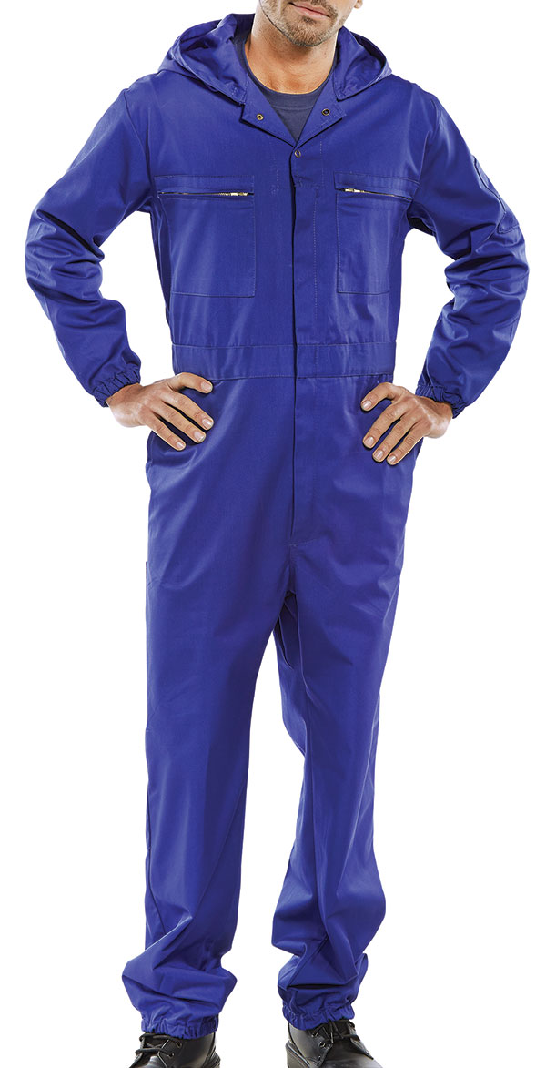 Beeswift Hooded Boilersuit Royal Blue