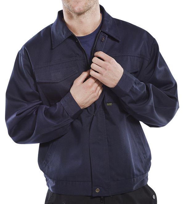 Beeswift Heavyweight Drivers Jacket Navy Blue