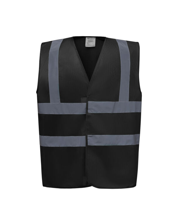 HVW100EV Black Enhanced Vis Waistcoat