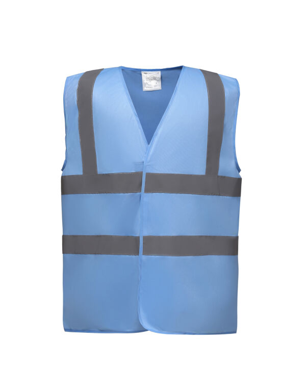 HVW100EV Sky Blue Enhanced Vis Waistcoat
