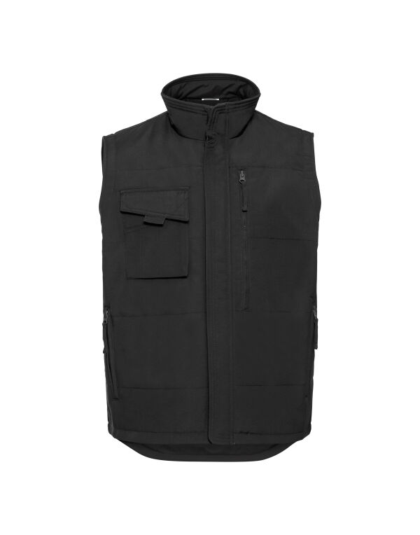 014M Russell Heavy Duty Workwear Gilet Black