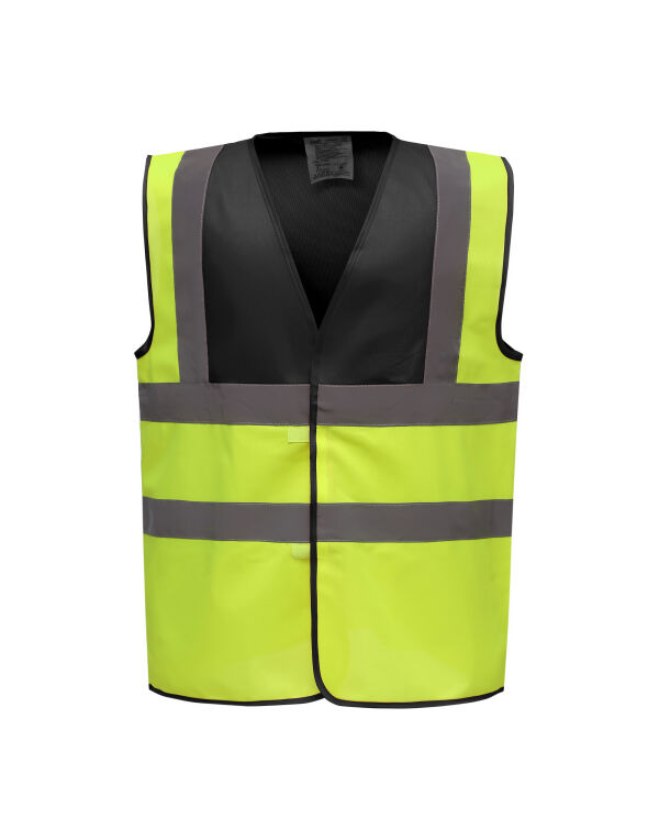 HVW100TT Yoko Two Tone Class 1 Waistcoat Hi Vis Yellow/Black
