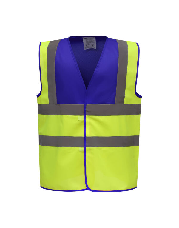 HVW100TT Royal/Hi-Vis Yellow Two Tone Class 1 Waistcoat