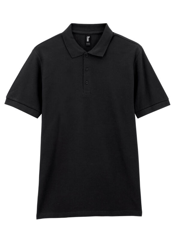 85800 Black Premium Cotton® Adult Double Piqué Polo