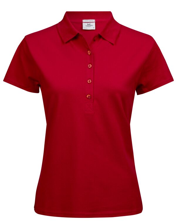 TJ145 Tee Jays Ladies’ Luxury Stretch Polo Red