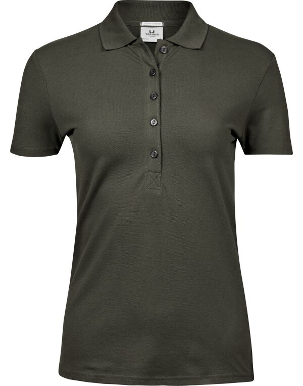 TJ145 Tee Jays Ladies’ Luxury Stretch Polo Dark Olive