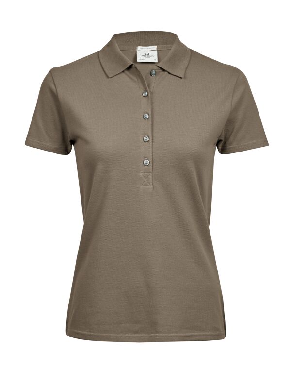 TJ145 Tee Jays Ladies’ Luxury Stretch Polo Clay TJ145 Tee Jays Ladies’ Luxury Stretch Polo Clay
