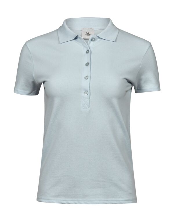 TJ145 Tee Jays Ladies’ Luxury Stretch Polo Ice Blue TJ145 Tee Jays Ladies’ Luxury Stretch Polo Ice Blue