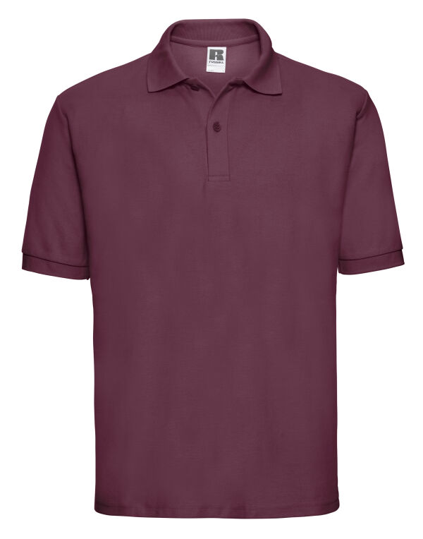 539M Russell Men’s Classic Polycotton Polo Burgundy