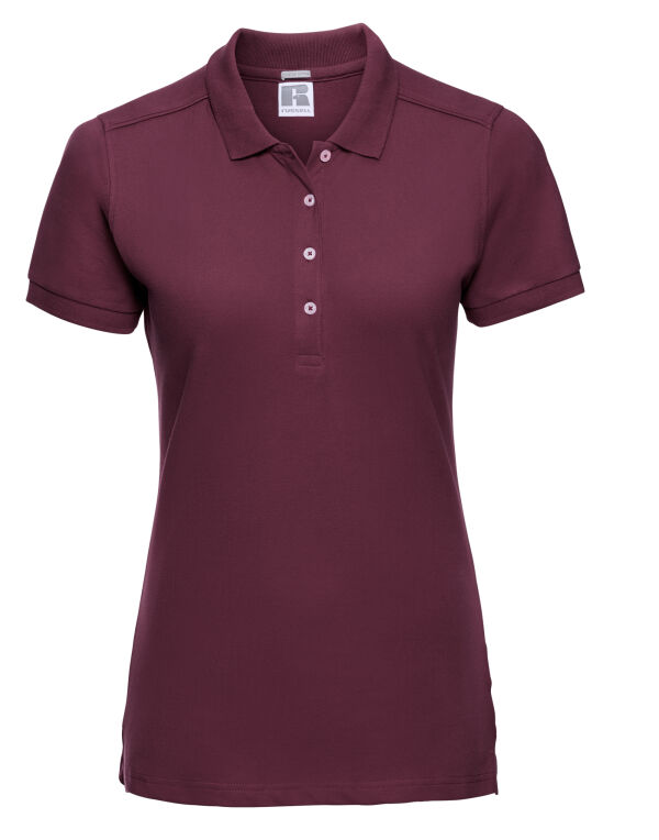 566F Burgundy Ladies’ Fitted Stretch Polo