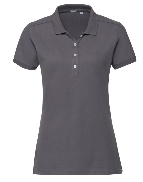 566F Russell Ladies’ Fitted Stretch Polo Convoy Grey 566F Russell Ladies’ Fitted Stretch Polo Convoy Grey