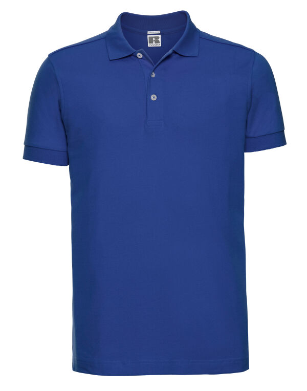 566M Bright Royal Men’s Fitted Stretch Polo