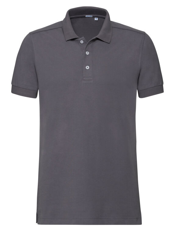 566M Russell Men’s Fitted Stretch Polo Convoy Grey