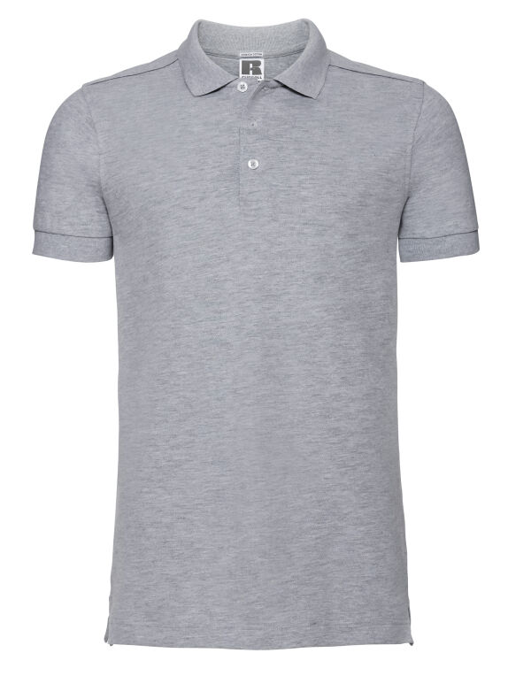 566M Russell Men’s Fitted Stretch Polo Light Oxford