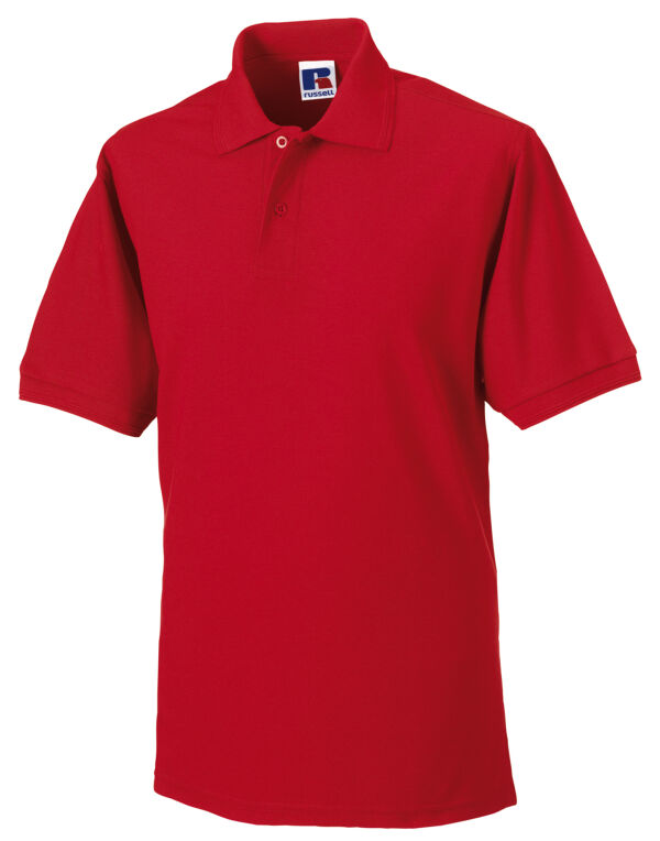 599M Russell Hardwearing Polycotton Polo Classic Red