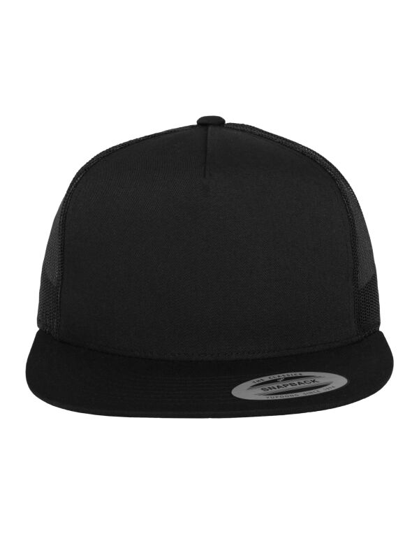 6006 Flexfit Classic Trucker Cap Black
