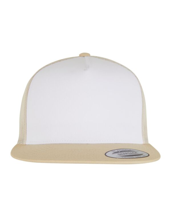 6006W Flexfit Classic Trucker Gold/White/Beige